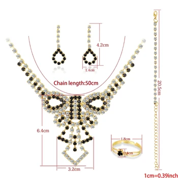 

Women's Bridal Jewelry Set for Wedding Crystal Teardrop Pendant Necklace Earring k