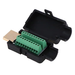 Bornes de dérivation de prise HDMI mâle 19P, connecteur sans soudure avec couvercle, vente en gros, 2 pièces 