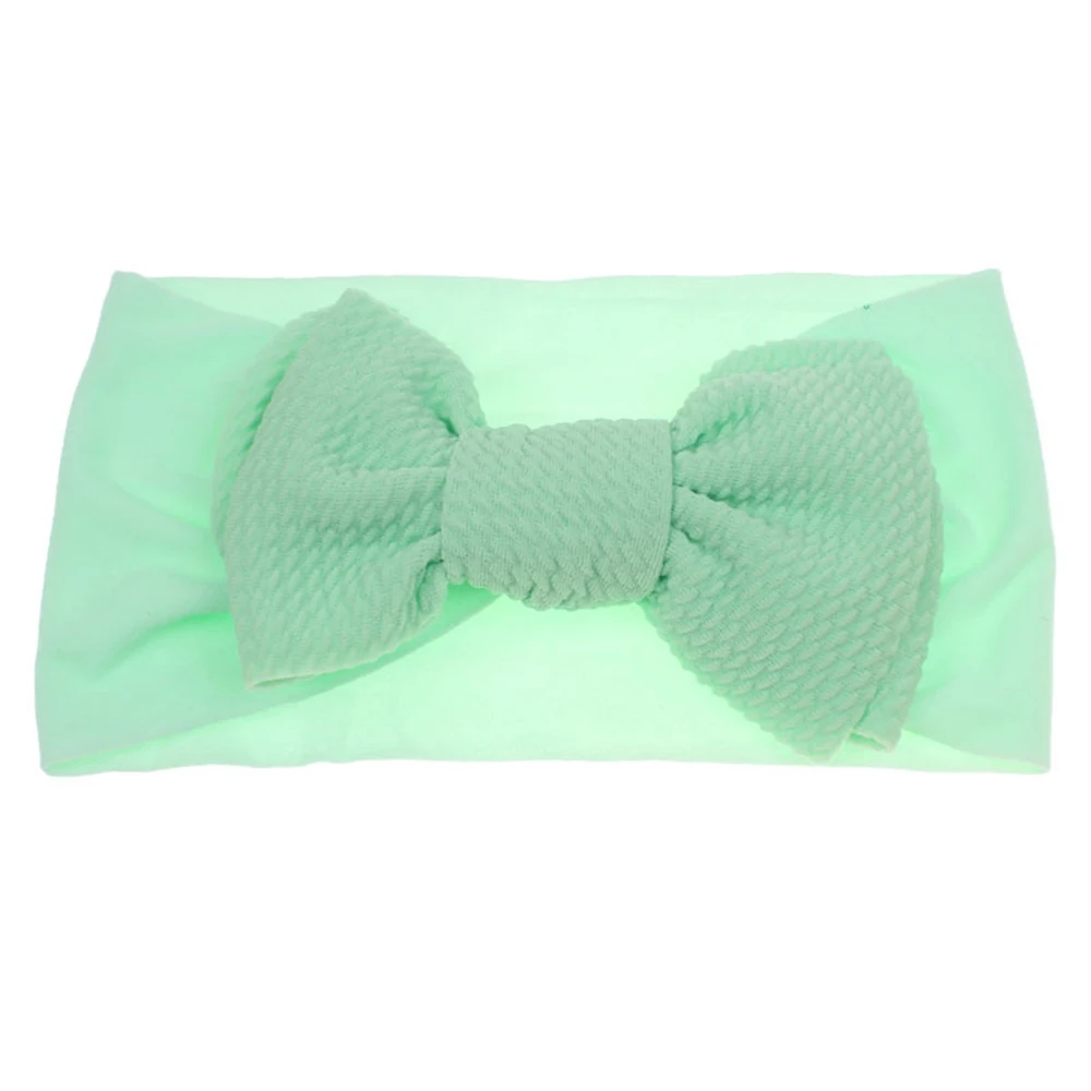 10Colors Lovely Big Bow Headbands Hair Bands For Baby Girls Children Head Wraps Hair Accessories - Цвет: Light Blue