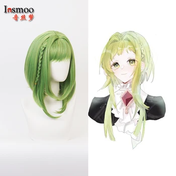 

Toilet-Bound Hanako kun Nanamine Sakura Wig Anime Cosplay Costume Short Green Cute Small Braid Party Synthetic Hair + wig cap