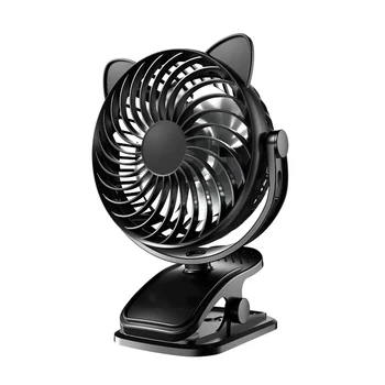 

Portable Mini USB Charging Noiseless Desktop Electric Fan Black Small Compact Portable Desk Table Clip wall Mute Fans 3-Speed