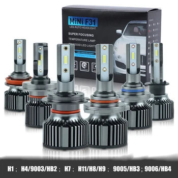 2Pcs Led Headlight Bulbs 360° Rotatable White High/Low Beam 60000LM 6000K H4 9003 HB2 H11 H8 H9 H7 9005 HB3 9006 HB4 H1 Fog Lamp 1