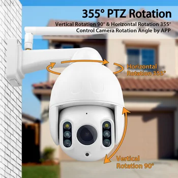 

K64A 16X Zoom 1080P WiFi PTZ IP Camera IR 50M Security Camera wifi IP Home Security Face Auto Tracking Outdoor Motion Detection