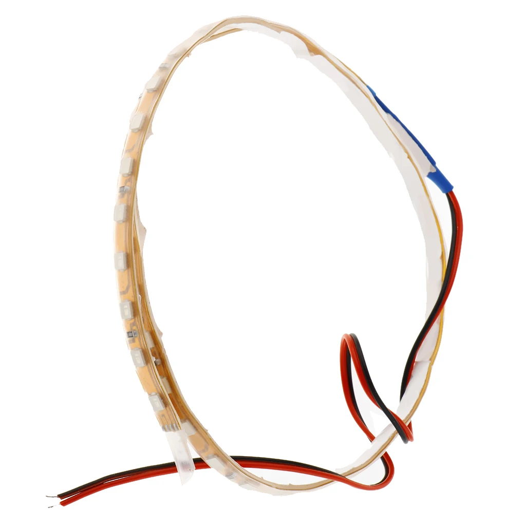 Multi-Color LED Motorcycle Ground Strip Light Kit w/Wire Blue & Red