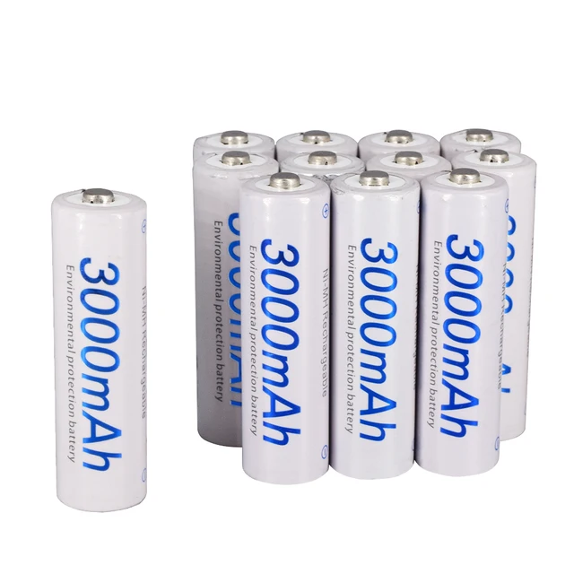 Lot De 8 Piles AA Rechargeables Lithium – 1,5 V, 3700 MWh, Avec Boîtier De Rangement/Charge Intégré