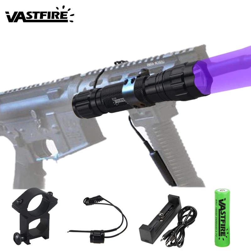 

501B LED UV Flashlight Ultraviolet Torch With Zoom Function Mini UV Black Light Pet Urine Stains Detector Scorpion Hunting
