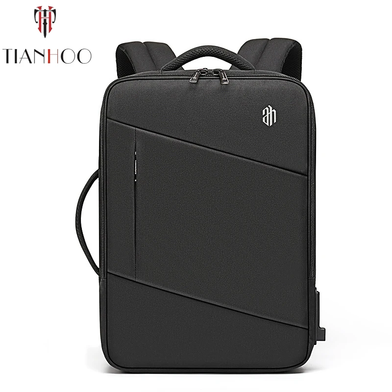 

TIANHOO High quality Multifunctional Business Backpack Large Capacity USB Computer Bag Oxford Cloth Waterproof Wear-resistant Ba