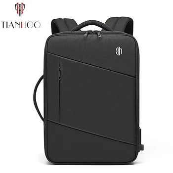

TIANHOO High quality Multifunctional Business Backpack Large Capacity USB Computer Bag Oxford Cloth Waterproof Wear-resistant Ba