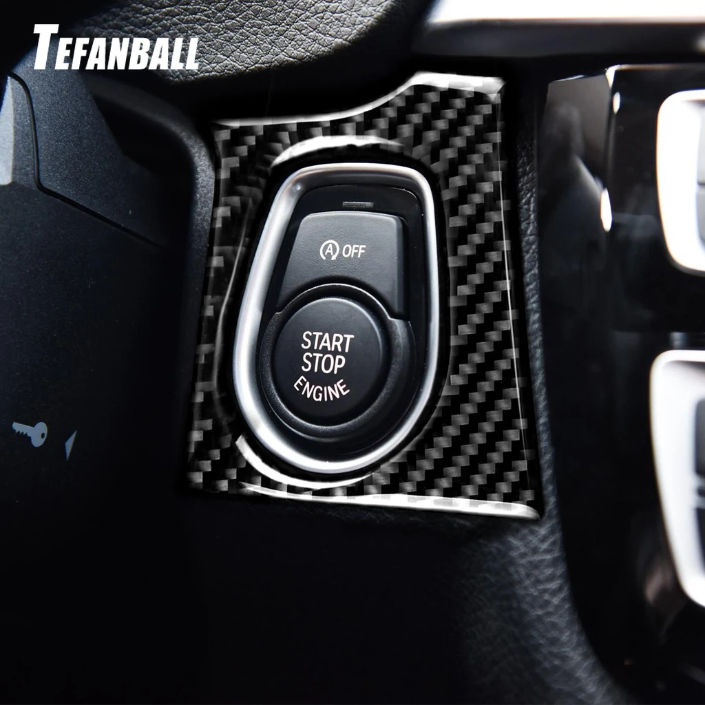 

Carbon Fiber Car Start Stop Engine Button Cover Sticker M Strips Trim For BMW F30 F34 3 Series 2013-2018 Car Styling Accessories
