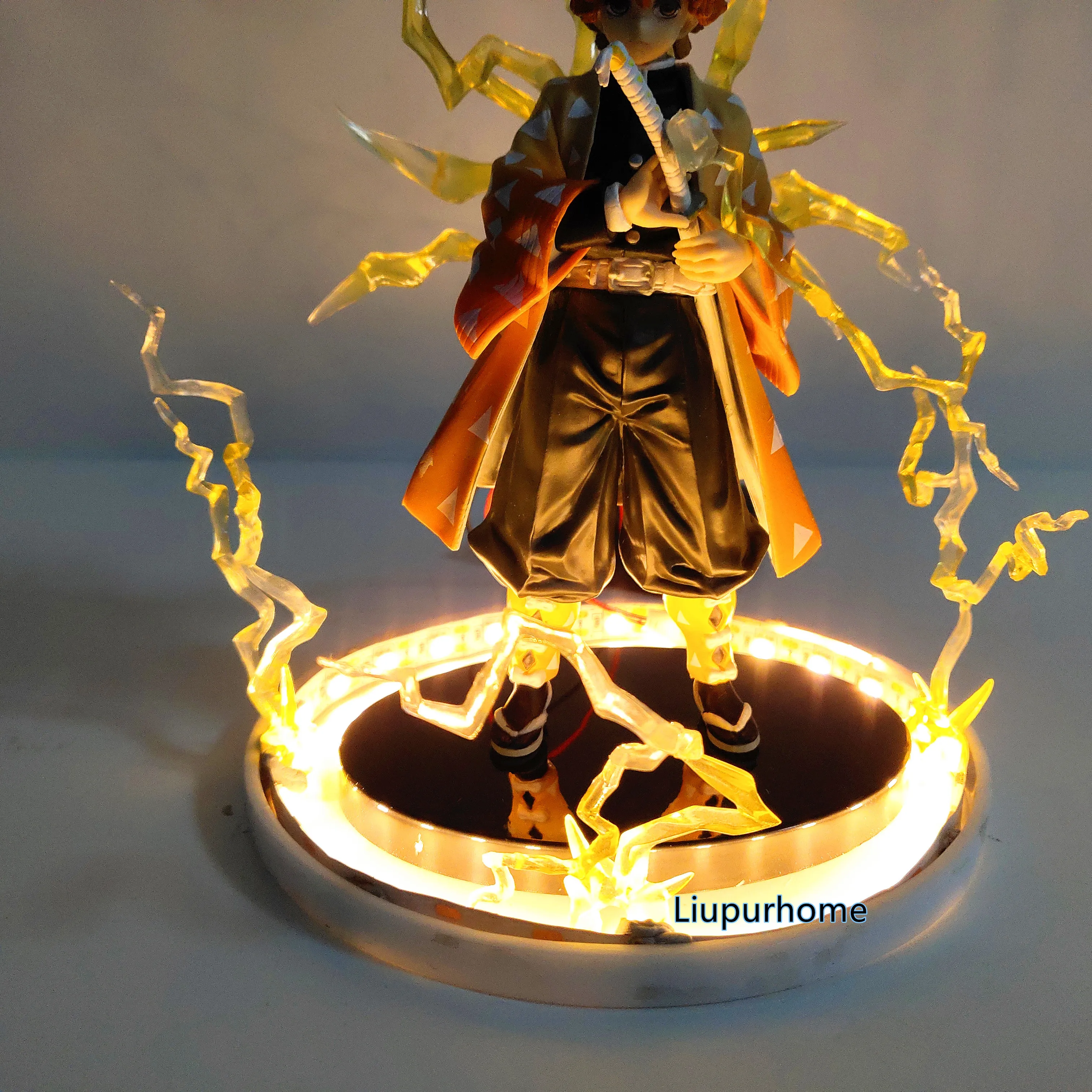  Demon Slayer Agatsuma Zenitsu Thunderclap and Flash Led Lighting Desk Lamp Kimetsu no Yaiba Lampara