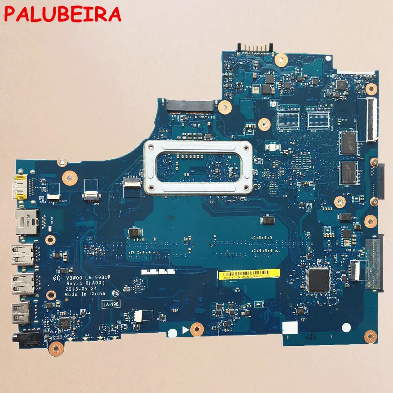 PALUBEIRA CN-08MVM8 8MVM8 для DELL Inspiron 5537 3537 Материнская плата ноутбука VBW00 LA-9981P REV: 1,0(A00) I3 материнская плата ноутбука