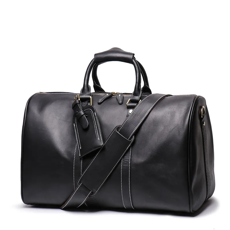 Duffle-Bag Messenger Travel-Bags Shoulder Business Vintage Black New Brown Nesitu Men
