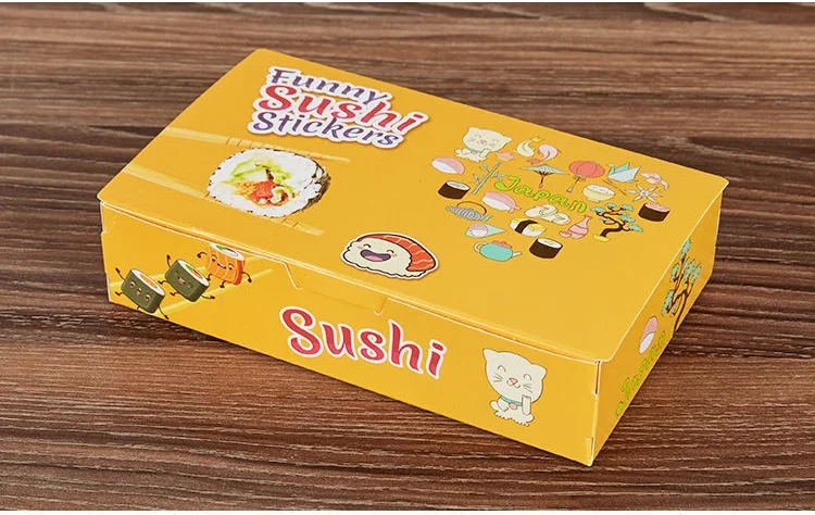 Discount Sushi Box Disposable Paper Packing Box for Fast Food Shop Restaurant Fried Chicken French Fries WB658 5
