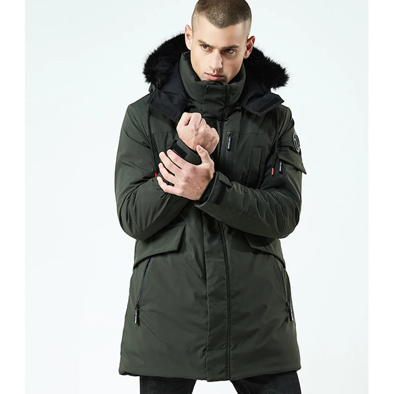 Winter Jacket Men Long Fur Collar Hooded Parka Thick Warm Army Military Tactical Windproof Outerwear Clothes