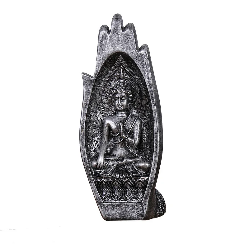 Статуя Будды, 2 шт., украшение для дома, аксессуары, скульптуры для рук, Буда, Estatua, статуэтка монаха, Boeddha Tiki Escultura Ganesha