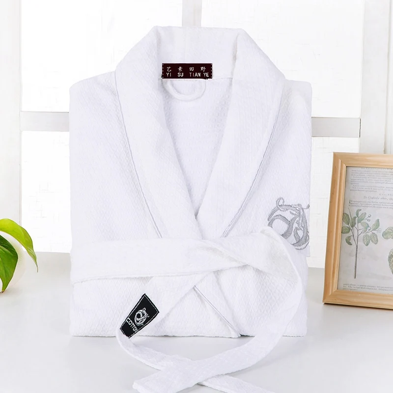 Men's Robe 100% Cotton Summer Waffle Bath Robe Japanese Kimono Robes Men Dressing Gown Bathrobe Bridesmaid Men Sleeping Robes