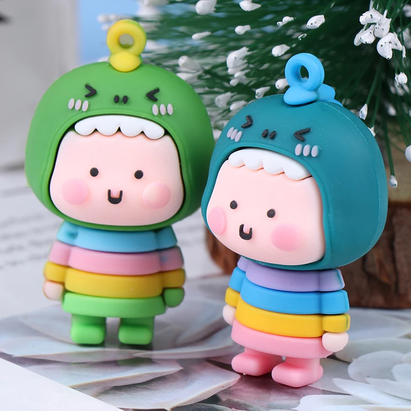 1pc DIY Dinosaur Doll Figures Micro Landscape Garden Ornaments Keychain Desk Decoration Modern Accessories Resin Miniatures