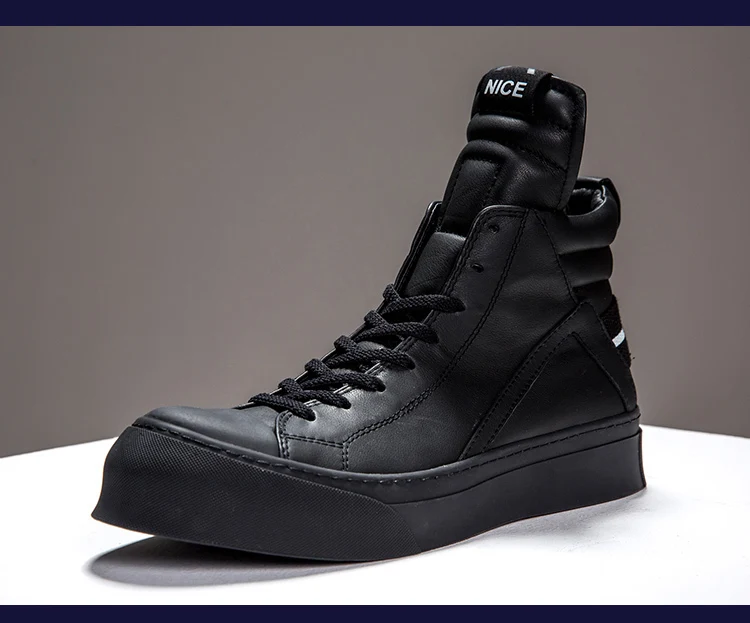 Модные мужские ботинки в стиле хип-хоп, баскетбольные кроссовки, трендовая обувь AJ, Высококачественная кожаная мужская повседневная обувь, высокие ботинки из воловьей кожи