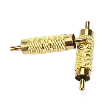 

HOT Professional RCA Male to Male RCA Coupler Adapter Converter Connector Gold Plated (2 Pack)
