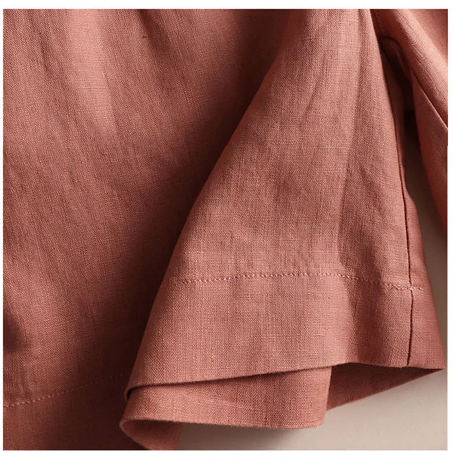 plus size Summer Basic Women's Shorts Classic Wide Leg Linen Female Comfy Loose Cotton Casual Shorts For Women LHJ056 plus size clothing