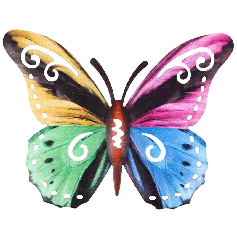 Simulation Metal Butterfly Wall Sticker Craft Gift Decoration Iron Art Home Garden Decor | Дом и сад
