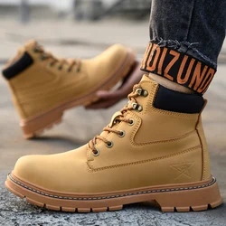 Bottes de sécurité avec bout en acier pour hommes, chaussures de travail Anti perçage, chaussures de sport, de protection respirantes 