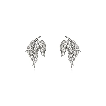 

Light and extravagant temperament leaf earrings fashion long dual-use earrings female tide