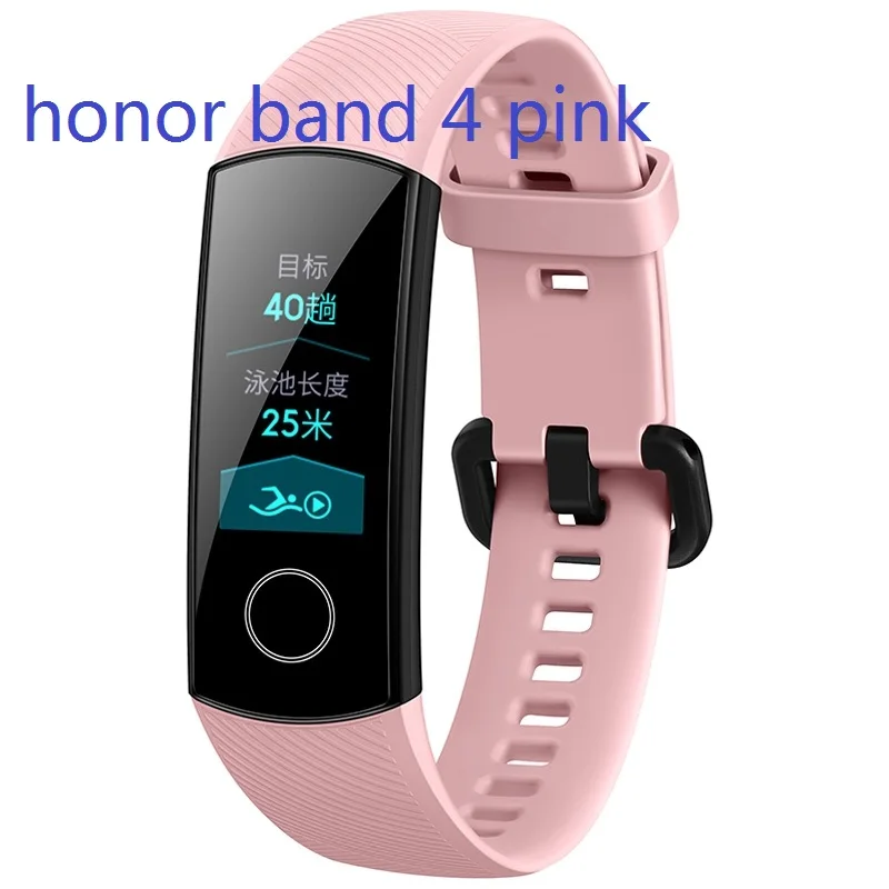 Huawei Honor Band 3 браслет 3 умный монитор сердечного ритма для сна фитнес-трекер 50 м Водонепроницаемый Bluetooth OLED Смарт-браслет - Цвет: honor  band 4 pink