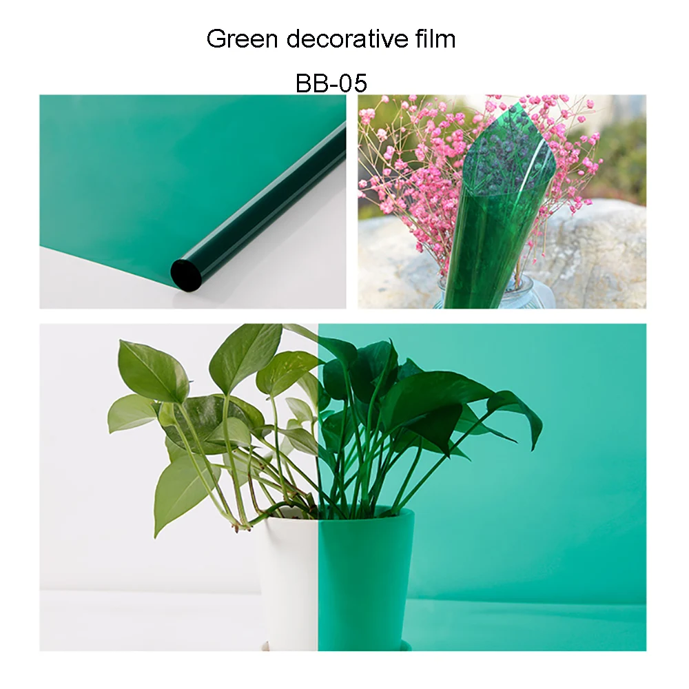 Sunice Green Color Window Film Clear Decoration Solar Tint Self Adhesive Home Office Building glass decor Film