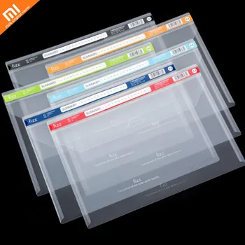 

6 pcs / set xiaomi mijia A4 file bag waterproof classification bag storage finishing transparent folder for office smart home
