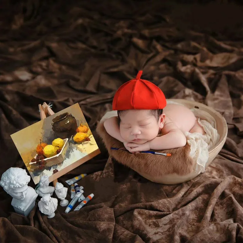 Реквизит для фотосъемки новорожденных мини доска рисования и кисти детские