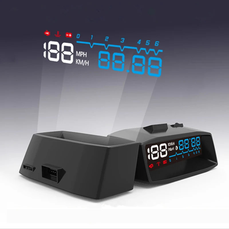 

HUD Head-Up Display Windshield Projector Bracket Car Electronics OBD with Manual Switch Car GPS Speeding Warning Car Styling