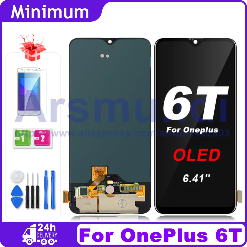 OLED/оригинальный AMOLED для OnePlus 6T ЖК-дисплей сенсорный экран дигитайзер One Plus 1 + A6010