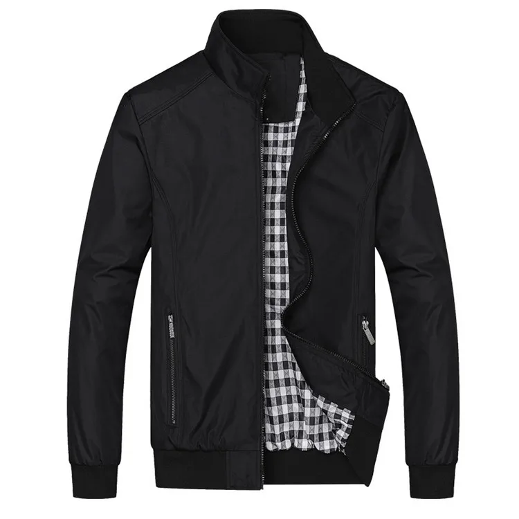 

2018 New Men's Jackets Autumn Casual Coats Solid Color Slim Fit Male Bomber Jacket Mens Brand Clothing 6XL SA529