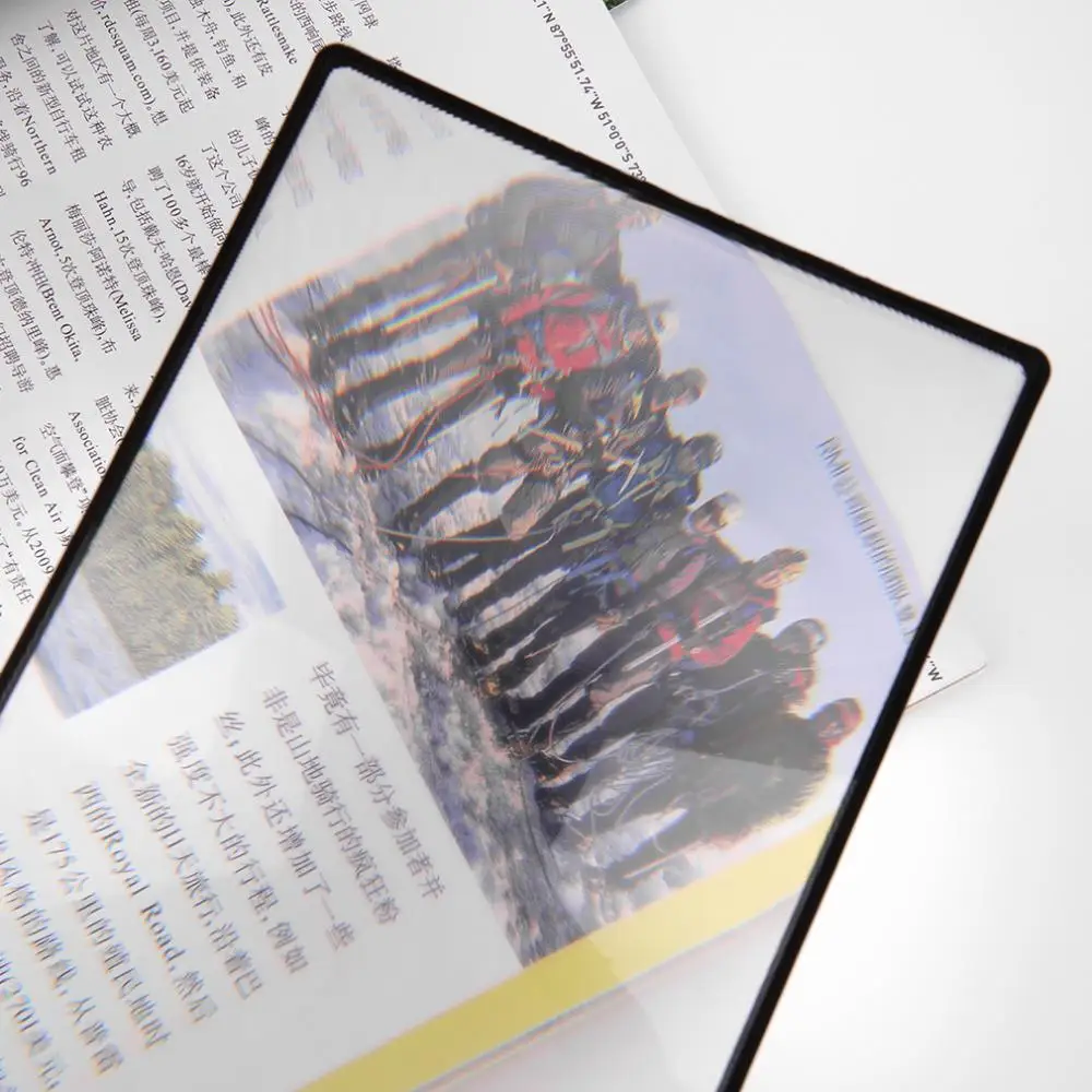A5 Flat PVC Magnifier Sheet X3 Book Page Magnifying Reading Glass Lens B L3 