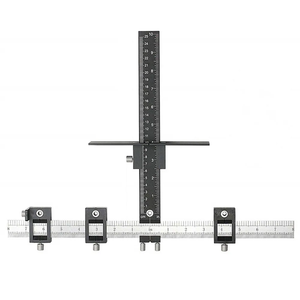 

1*Drill Guide Punch Locator Woodwork Ruler Hole Cabinet Hardware Jig Pull Tool New Arrival