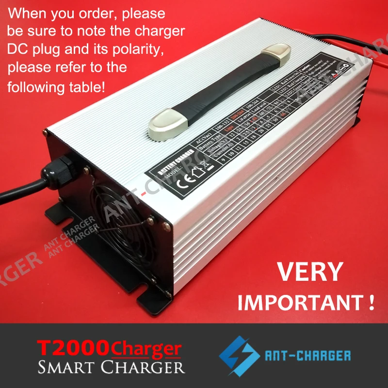 Customized 2000W 12V 90A 24V 60A 36V 40A 48V 30A 60V 25A 72V 20A EV Car Golf Cart UPS GEL AGM Lead-acid Battery Charger-T2000AO (1)