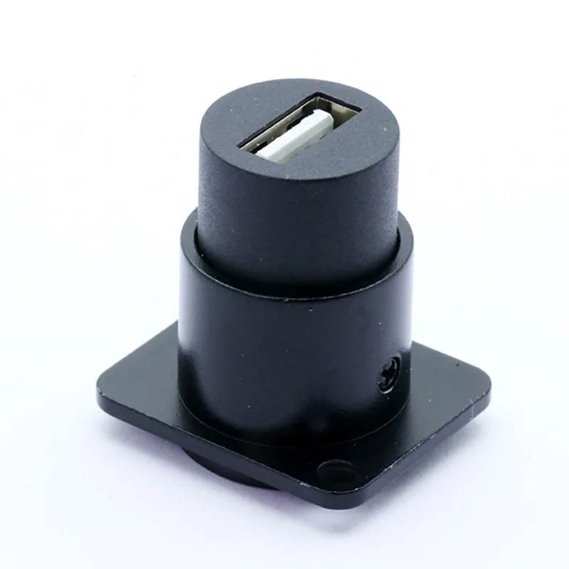 50pcs USB 2.0 Connector, Panel Mount Chassis Connector, High Quality, Soldering Free