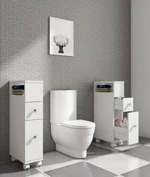 

Badschrank mit Rollen HBS01-WEI