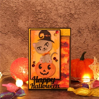 

InLoveArts Halloween Dies Pumpkin Cat Metal Cutting Dies for DIY Scrapbooking Decorative Embossing Handcraft Die Cutting