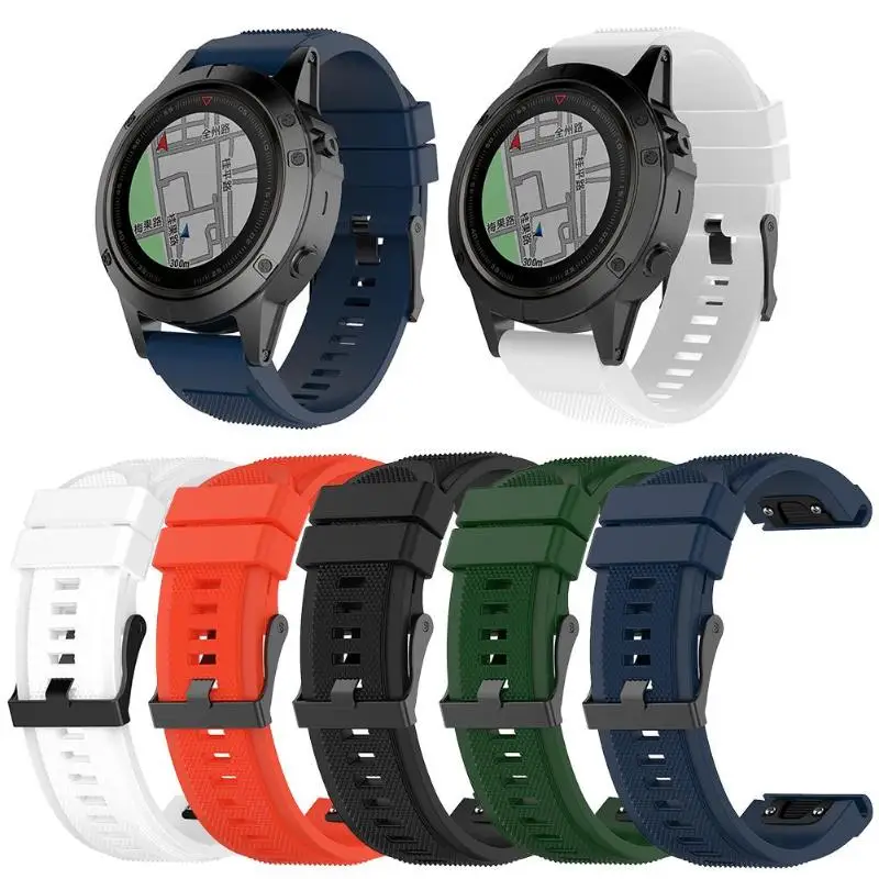 26 мм замена силиконовый ремешок для смарт-часов Garmin Fenix 6X/5X/5X Plus/Redmi 3/3 HR