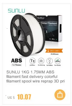 SUNLU ABS 3D принтер нити 1,75 мм abs 3d печать заправки расходные материалы abs 3d Нити Экструдер для DIY модели 3d печати