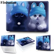 Два игривых и милых принта кошек, чехол для ноутбука Macbook Pro 13 A1706 A1989 с сенсорной панелью, пластиковый чехол для ноутбука