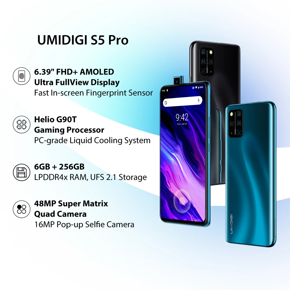 UMIDIGI S5 Pro Helio G90T Gaming Processor 6GB