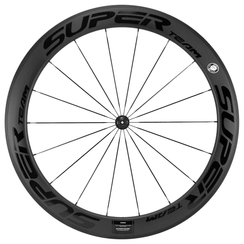 Superteam-チューブレスカーボンロード自転車ホイール,フロント60mm 