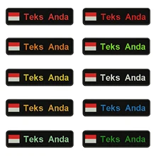 Вышивка На Заказ Флаг Индонезии имя или заплатка с текстом 10 см* 2,5 см значок Утюг на или липучке Подложка для одежды брюки рюкзак шляпа