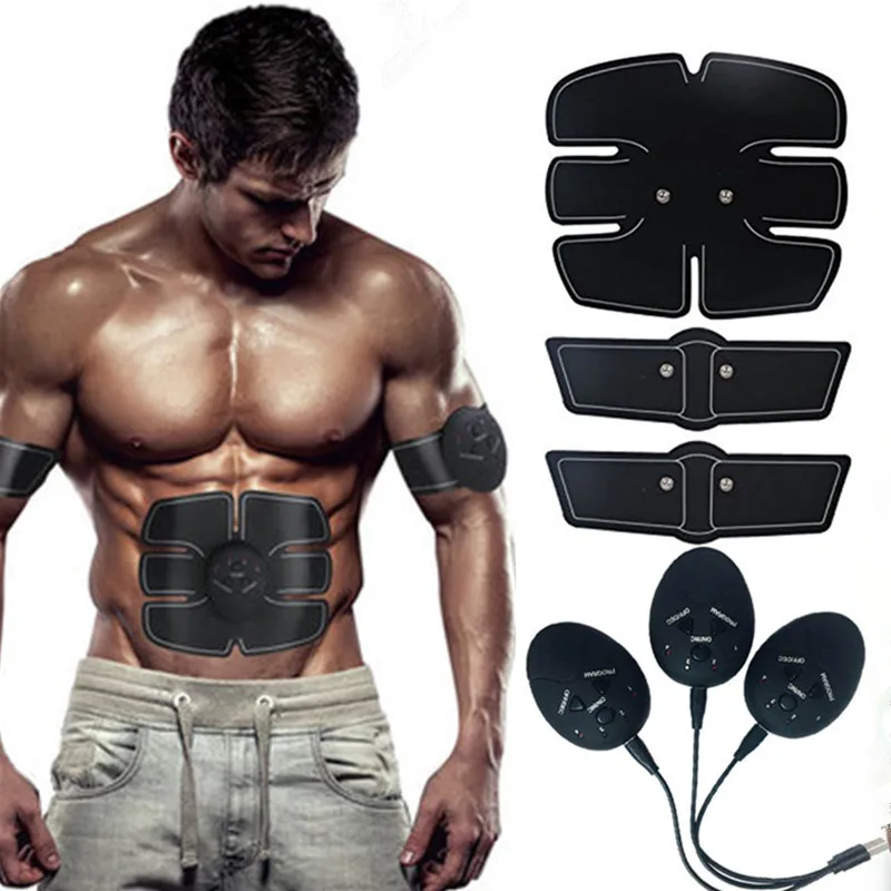 

Rechargeable ABS Abdominal Muscle Stimulator EMS Massager Leg Arm Abdominal Muscle Trainer Exerciser Device for Home Gym Gear