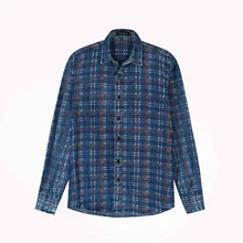 Будет код мужская одежда из чистого хлопка для отдыха с длинным рукавом рубашка в клетку 1822