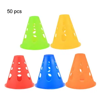 

New Slalom Cones Plot 50 Pcs Skating Multicolor Pile Obstacle Skating Marking Cups