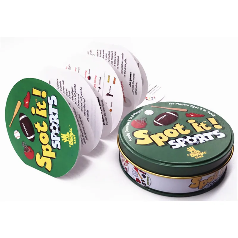 spot symbol карты игры 80 мм английская версия Обучающие игрушки с металлической коробкой для семейных мероприятий вечерние enjoy it настольная игра